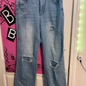 Rue21 Light Blue Distressed Boyfriend Jeans